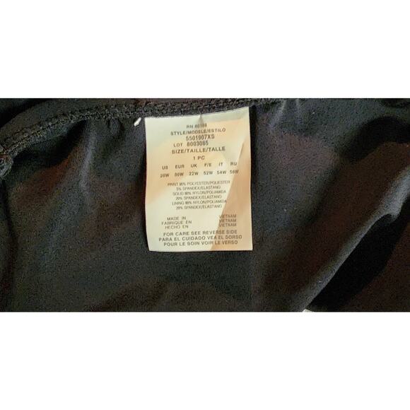 Tropical Escape Geometric Swim Dress Plus Size 20W Black One-Piece Swimsuit- New - Picture 6 of 6